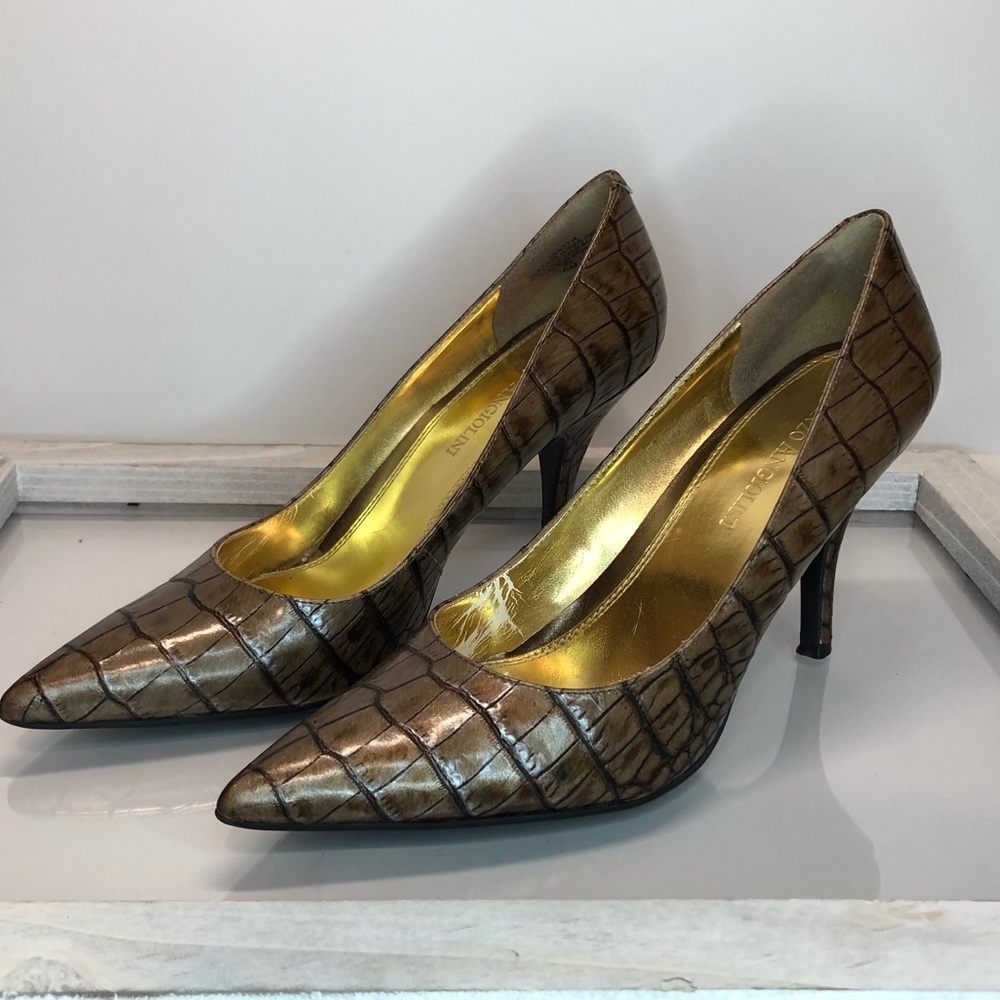 Enzo Angiolini Natia snake skin heels
